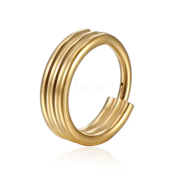 Daweys DS5996 3 Layers Simple Fashion Nose Hoops Jewelry Piercing Septum Rings - Image 4