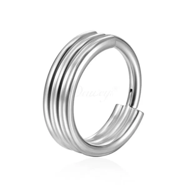 Daweys DS5996 3 Layers Simple Fashion Nose Hoops Jewelry Piercing Septum Rings - Image 3
