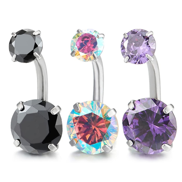 Daweys New G23 Zirconia Navel Studs, Belly Rings, and Navel Jewelry Piercing Accessories