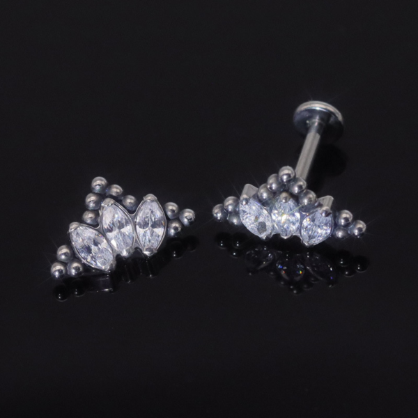 Daweys DS4156 Zirconia Ear/Lip Studs - Image 4