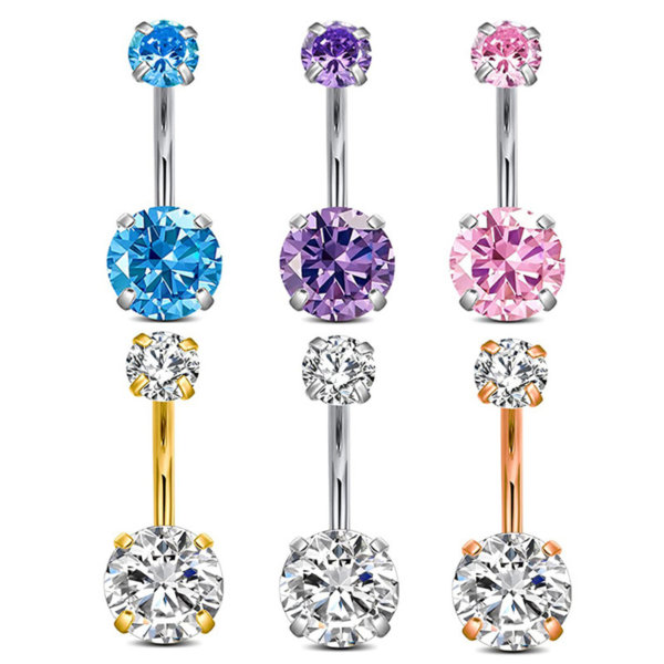 Daweys New G23 Zirconia Navel Studs, Belly Rings, and Navel Jewelry Piercing Accessories - Image 4