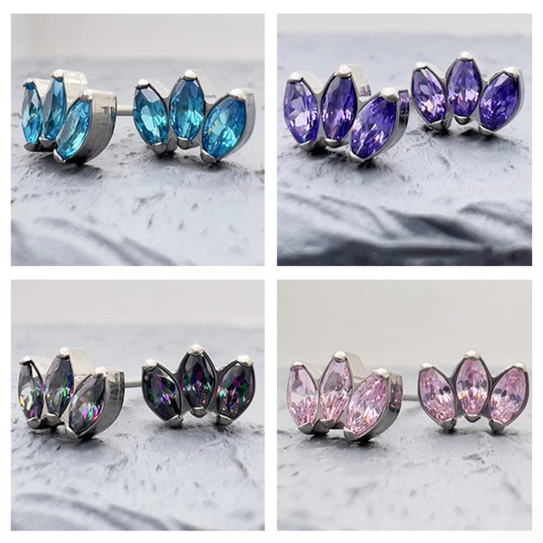 Daweys G23 Zirconia Ear Studs and G23 Titanium Alloy Piercing Accessories, featuring stylish Ear Studs and Lip Rings - Image 5