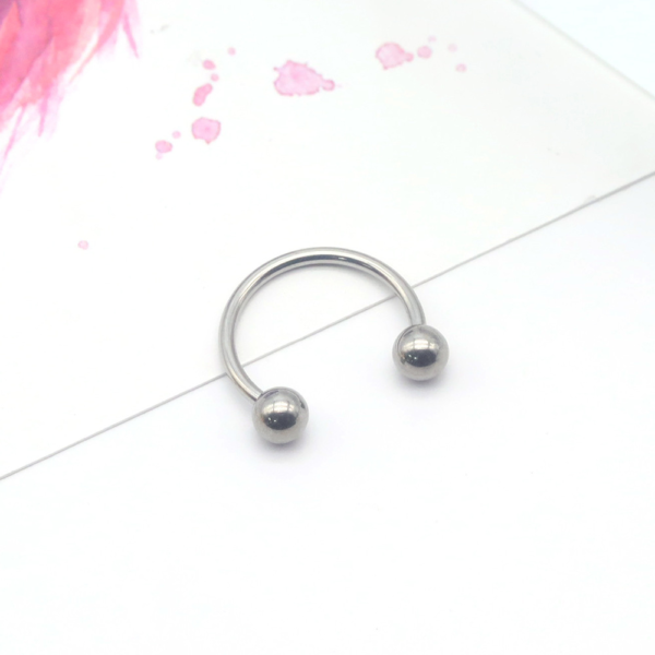 Daweys G23 Jewelry Titanium Horseshoe Nose Ring, Septum Ring, Ear Bone Ring with Internal Threading - Image 2