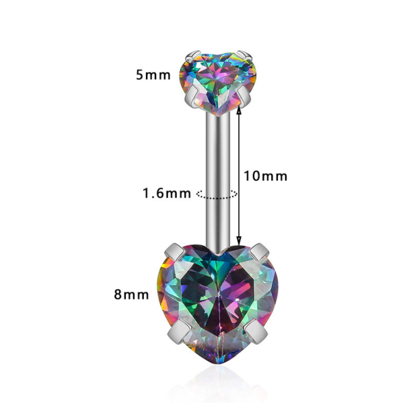 Daweys G23 Titanium Piercing Accessories: Trendy Zirconia Navel Studs, Belly Rings, and Jewelry - Image 6