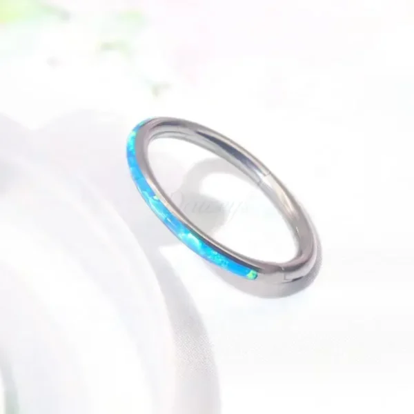 Daweys DS6043 G23 Opal Earrings Stainless Steel Nose Ring Ear Hoop Nose Hoop Piercing - Immagine 2