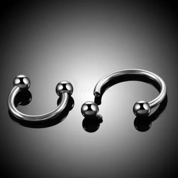 Daweys DS7014 G23 Jewelry Titanium Horseshoe Nose Ring Septum Ring Internal Threaded Ear Bone Ring - Bild 3
