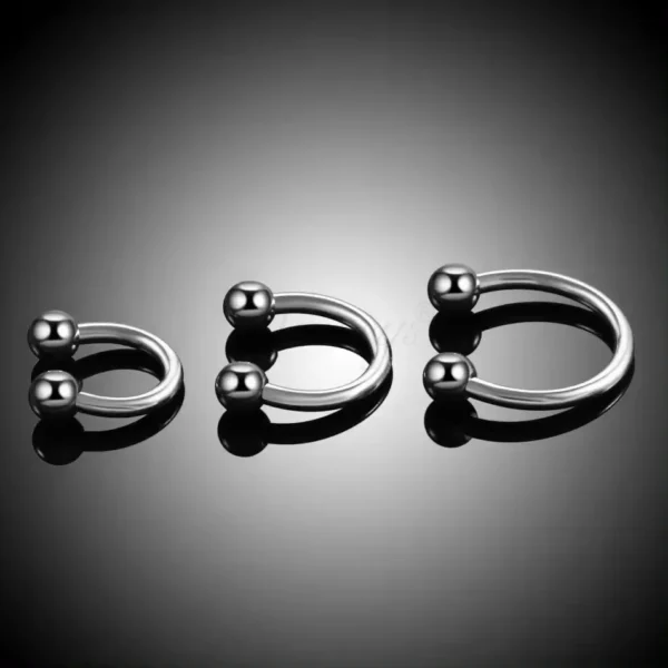 Daweys DS7013 External Thread Horseshoe Ring High-Quality Titanium Piercing Jewelry - Image 4