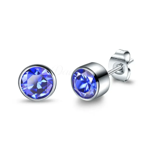 Daweys DSES006 G23 Style New Crystal Opal Ear Stud Earrings Titanium Alloy Piercing Jewelry - Immagine 4