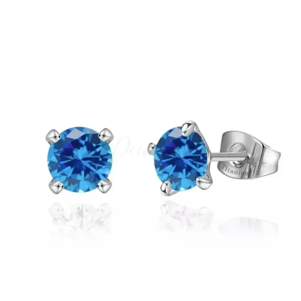 Daweys DSES010 Titanium Butterfly Clip Colorful Zircon Stud Pin Earrings Piercing Jewelry - Immagine 3