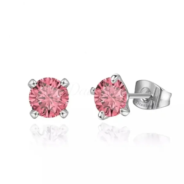 Daweys DSES010 Titanium Butterfly Clip Colorful Zircon Stud Pin Earrings Piercing Jewelry - Immagine 4