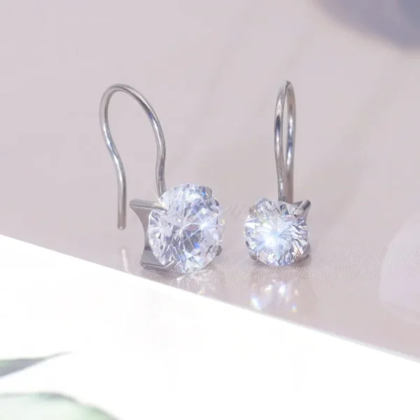 Daweys DSES020 G23 Titanium Zirconia Ear Studs Small Ear Bone Studs Fashionable Piercing Accessories - Immagine 3