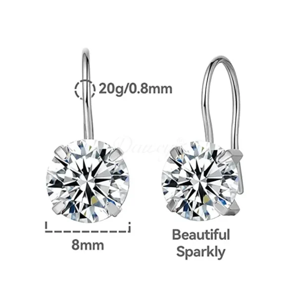 Daweys DSES020 G23 Titanium Zirconia Ear Studs Small Ear Bone Studs Fashionable Piercing Accessories - Immagine 5