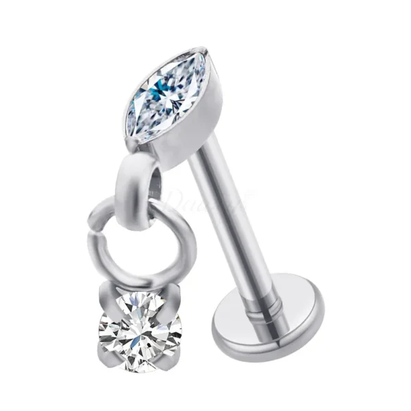 Daweys DS4022 Divine Eye Pendant Zircon Lip Stud Trendy lip piercing