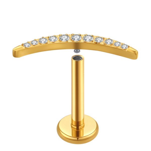 Daweys DS4060 Curved Zircon Lip Stud