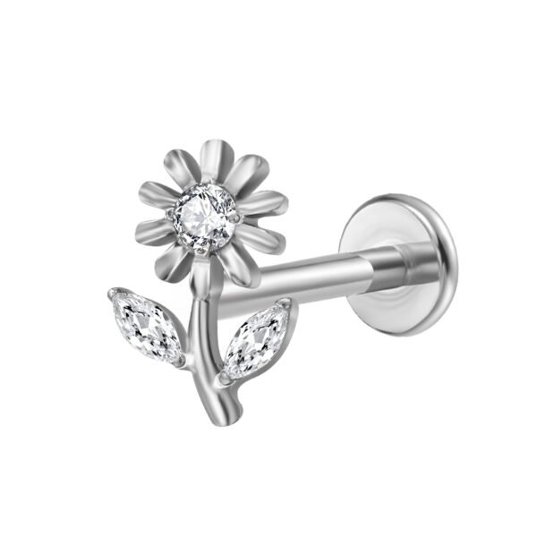 Daweys DS4176 Sunflower Zircon Lip Stud