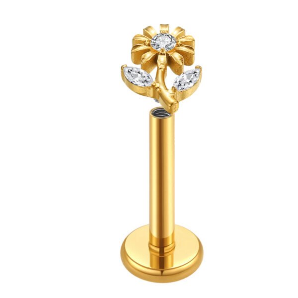 Daweys DS4176 Sunflower Zircon Lip Stud - Image 2