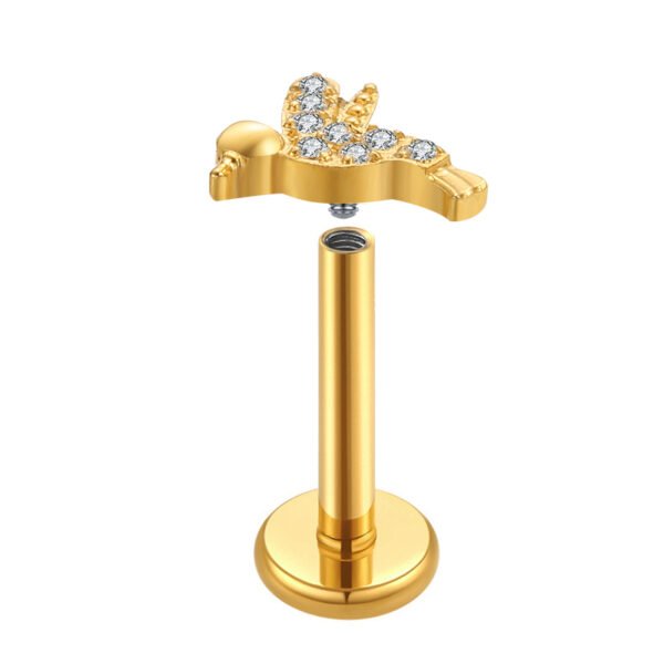 Daweys DS4180 Bird Zircon Lip Stud - Image 2