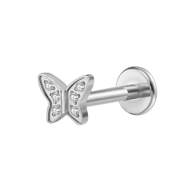 Daweys DS4185 Butterfly Zircon Lip Stud - Image 2