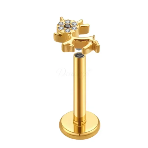 Daweys DS4189 G23 titanium DEER shape labret - Immagine 2