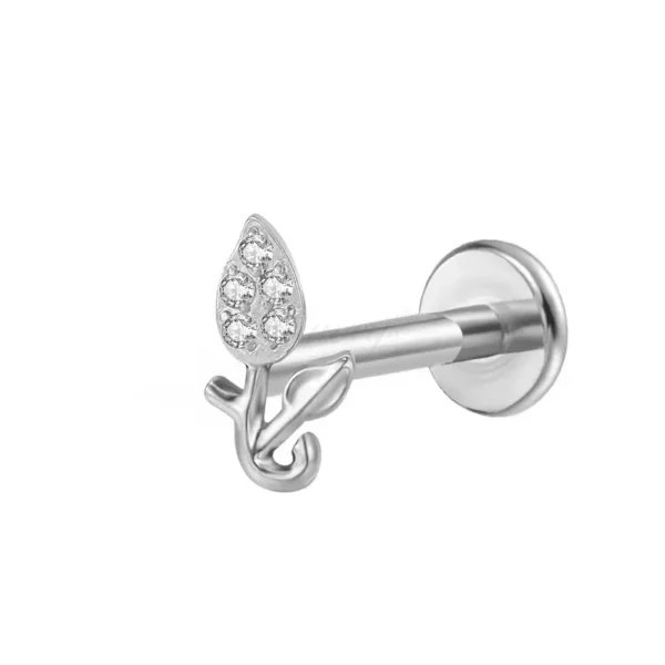Daweys DS4193 flower bud ASTM F136 Threaded Labret Piercings