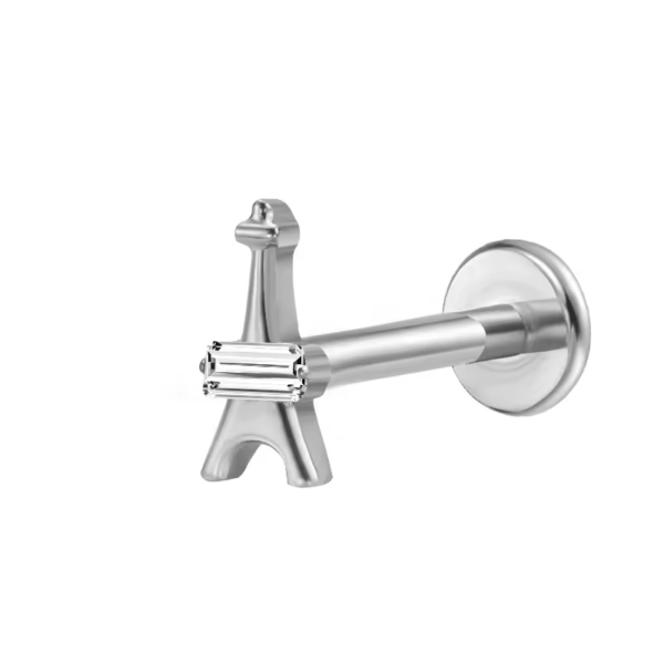 Labret con forma de torre de titanio Daweys DS4195 ASTM F136