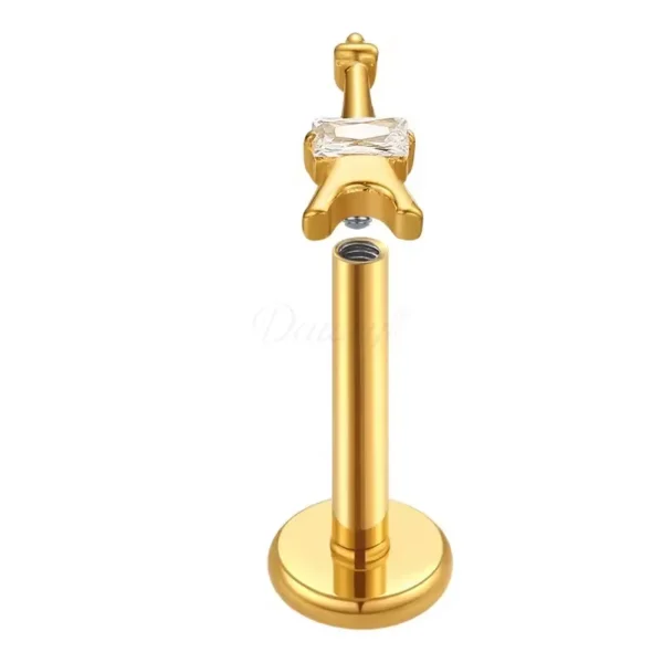 Daweys DS4195 ASTM F136 Titanium Tower shape Labret - Immagine 2