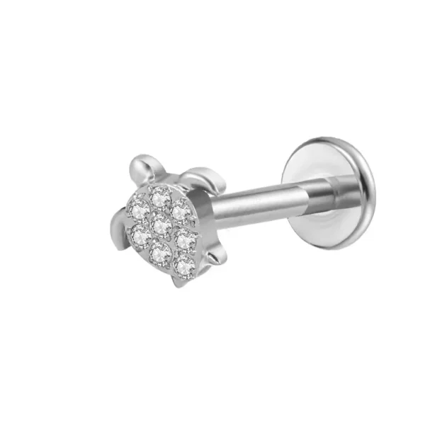 Daweys DS4199 ASTM F136 G23 Titanium Labret Tortoise Lip Stud