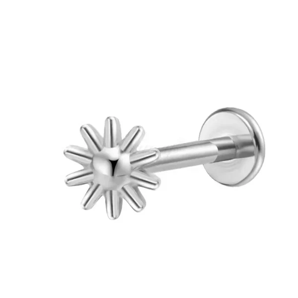 Daweys DS4206 G23 Titanium Lip Studs sun Internally Threaded Labret
