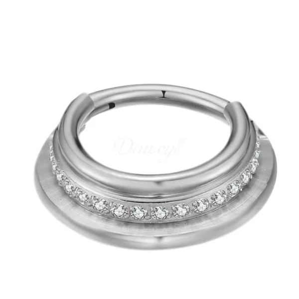 Daweys DS6104 Premium Zirconium Titanium Alloy Nose Ring Body Jewelry Septum Ring