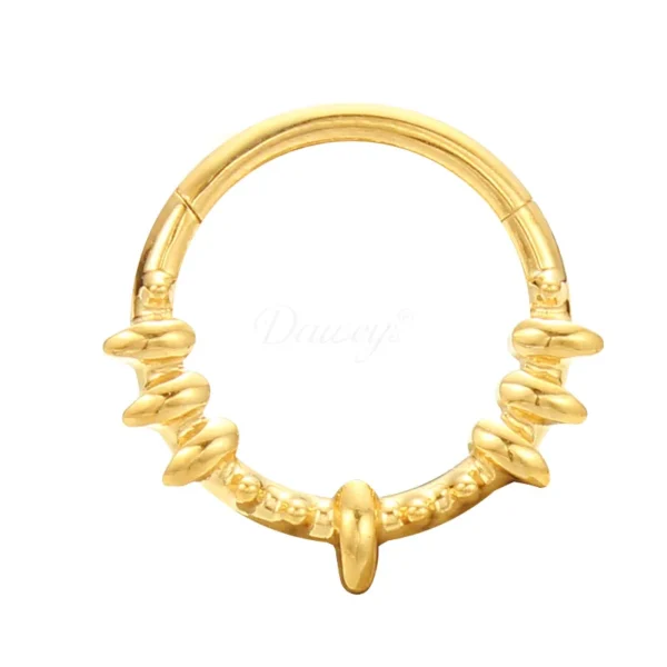 Daweys DS6108 Classic Piercing Nose Ring Sleek Minimal Durable Clicker Jewelry - Immagine 2
