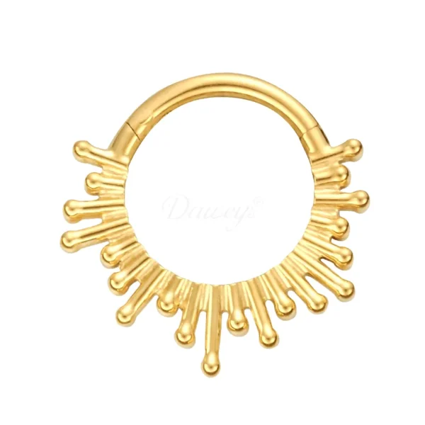 Daweys DS6109 Hedgehog Nose Ring: Edgy, Unique, and Fashionable Piercing - Immagine 2