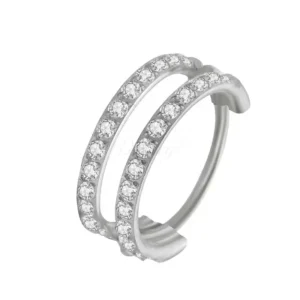 Daweys DS6112 Luxury Titanium Nose Ring Premium Hypoallergenic Stylish body piercing clickers