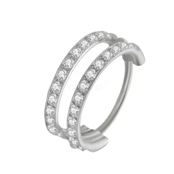 Daweys DS6112 Luxury Titanium Nose Ring Premium Hypoallergenic Stylish body piercing clickers