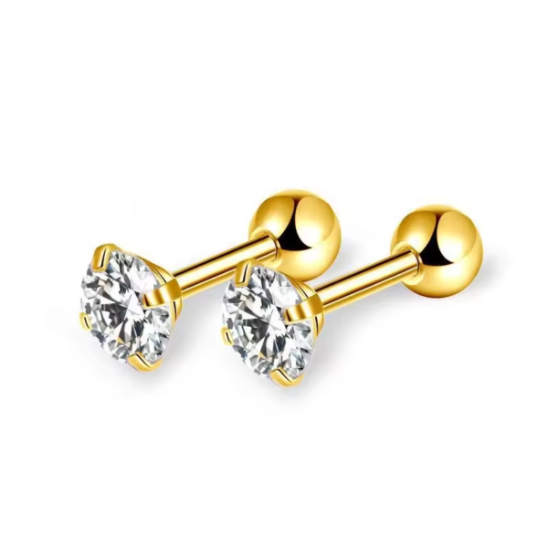 Daweys DSES017 Elegant Titanium Ear Studs with Precision Craftsmanship and Timeless Design