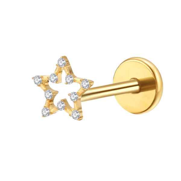 Daweys DS4276 Lip Stud: Sleek, Elegant Titanium Piercing for a Minimalist and Modern Look