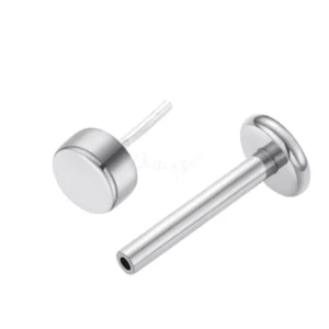 Daweys DS2004 Disc-Shaped ASTM F136 Titanium Threadless Labret Lip & Ear Stud Piercing