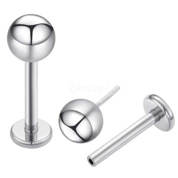 Daweys DS2011 F136 Titanium Threadless Labret Lip Stud Piercing Jewelries