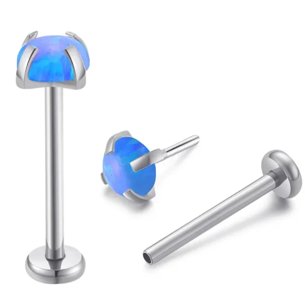 Daweys DS2022 Opal Threadless Labret ASTM F136 Titanio Piercing Gioielli - Immagine 3