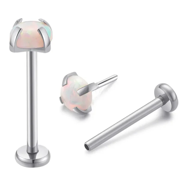Daweys DS2022 Opal Threadless Labret ASTM F136 Titanio Piercing Gioielli