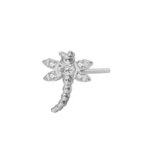 Daweys DS2026 Dragonfly Zircon Plug Lip Piercing Sparkling Elegant Threadless Labret Jewelry