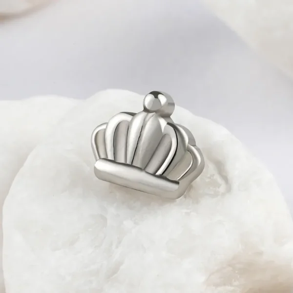Daweys DS4338 Crown Lip Piercing Stylish Titanium Elegant Design Jewelry Labrets - Image 2