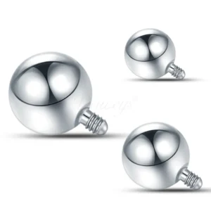 Daweys DS7002 ASTM F136 Titanium Internal Thread Ball 316L Body Piercing Jewelry Accessories