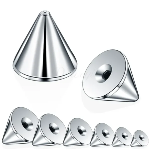 Daweys DS7003 Titanio&316L Accessorio per piercing del filo di cono filo esterno