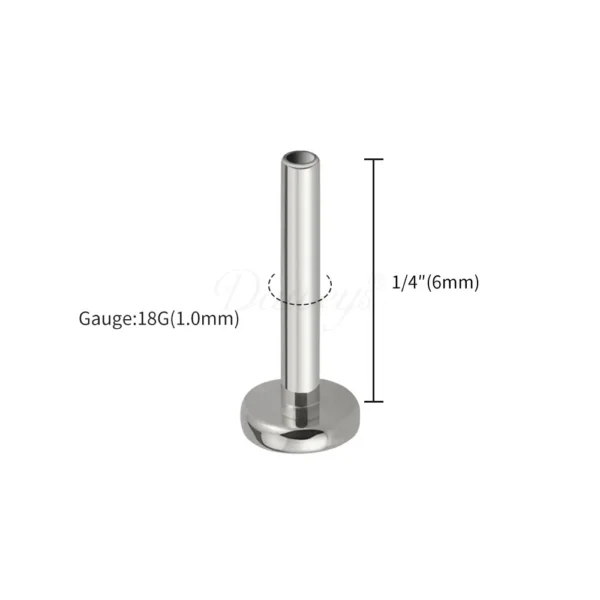 Daweys DS7005 Threadless Plug-in Pin Accessories Durable ASTM F136 Titanium Body Piercing Components - Bild 2