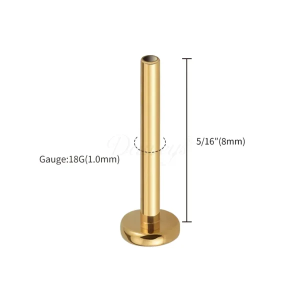 Daweys DS7005 Threadless Plug-in Pin Accessories Durable ASTM F136 Titanium Body Piercing Components - Bild 5