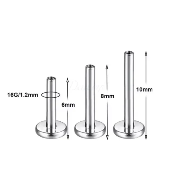 Daweys DS7005 Threadless Plug-in Pin Accessories Durable ASTM F136 Titanium Body Piercing Components - Bild 6