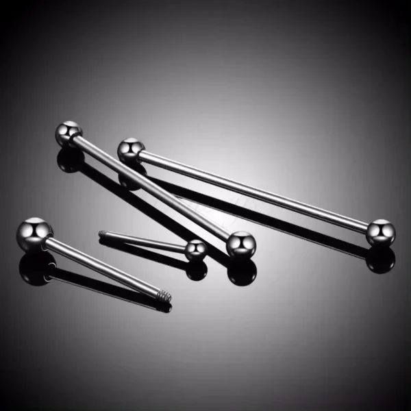 Daweys DS7007 ASTM F136 Titanium External Thread Tongue Bar Durable Body Piercing Jewelry - Bild 4
