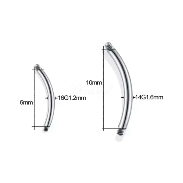 Daweys DS7009 External Thread Eyebrow Stud Stylish Durable Comfortable Piercing Jewelry - Bild 5