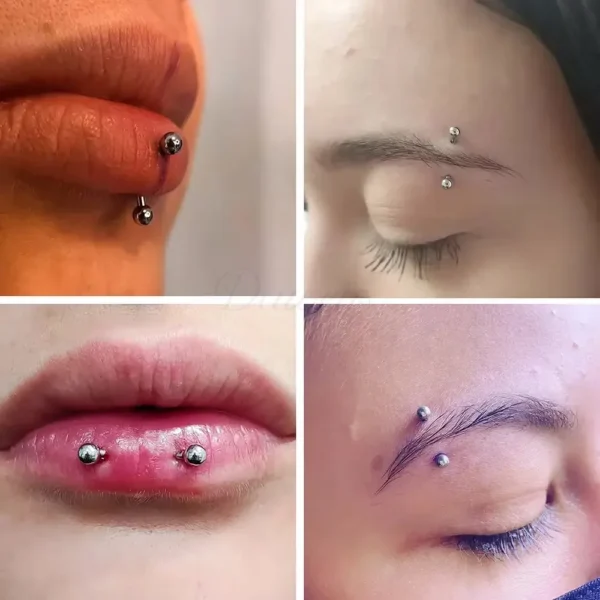 Daweys DS7010 ASTM F136 Titanium Internal Thread Eyebrow Stud Hypoallergenic Durable Piercing Jewelry - Bild 6