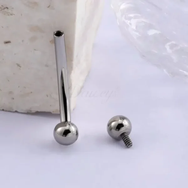 Daweys DS7010 ASTM F136 Titanium Internal Thread Eyebrow Stud Hypoallergenic Durable Piercing Jewelry - Bild 3